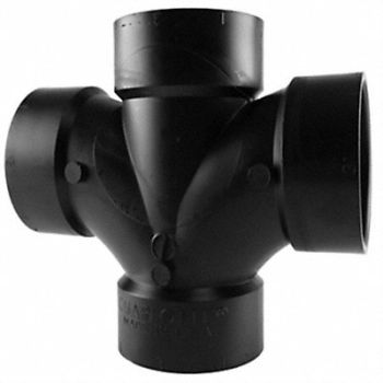 GRAINGER APPROVED Double Sanitary Tee 1 1/2 ABS Socket, 1WHU8