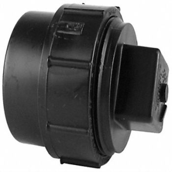 GRAINGER APPROVED Cleanout Adapter with Plug 2 in ABS, 3JWD5