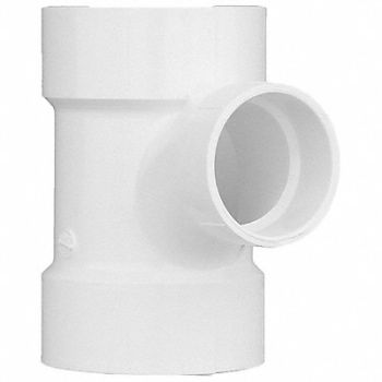 GRAINGER APPROVED Sanitary Reducing Tee PVC 3 x 3 x 2 in, 1WJP8