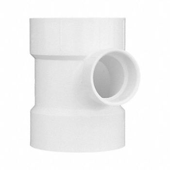 GRAINGER APPROVED Sanitary Reducing Tee PVC 4 x 4 x 2 in, 1WJR1