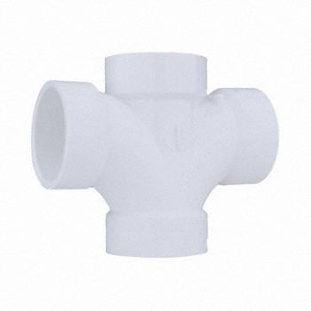 GRAINGER APPROVED Double Sanitary Tee Schedule 40 1 1/2 in, 1WJR7