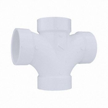 GRAINGER APPROVED Double Sanitary Tee Schedule 40 2 in, 1WJR9