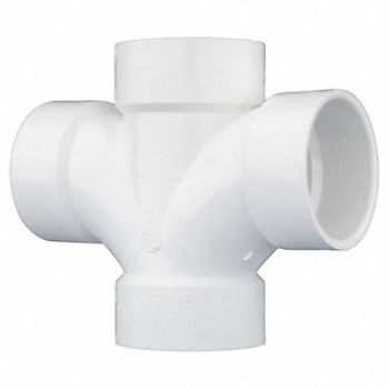 GRAINGER APPROVED Double Sanitary Tee Schedule 40 3 in, 1WJT2