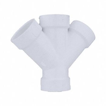 GRAINGER APPROVED Double Wye Schedule 40 1 1/2 in PVC, 1WJW1