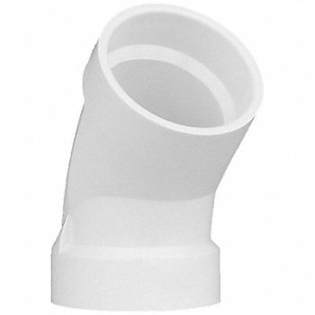 GRAINGER APPROVED 45 Elbow Schedule 40 2 Socket White, 1WKC3