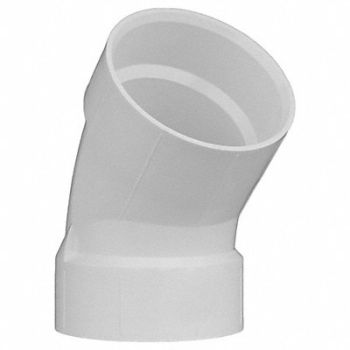 GRAINGER APPROVED 45 Elbow Schedule 40 4 Socket White, 1WKC7