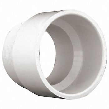 GRAINGER APPROVED Male Adapter Schedule 40 3 in White, 1WKG7
