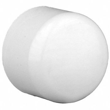 GRAINGER APPROVED Socket Cap Schedule 40 2 Pipe Size White, 1WKK7