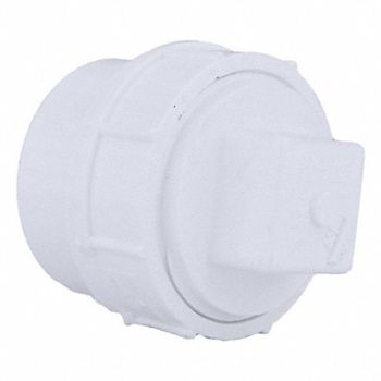 GRAINGER APPROVED Cleanout Adapter with Plug 2 in PVC, 1WKR7