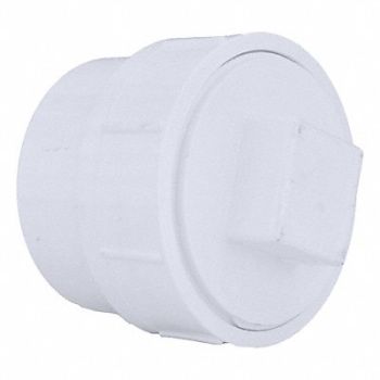 GRAINGER APPROVED Cleanout Adapter with Plug 4 in PVC, 1WKR9
