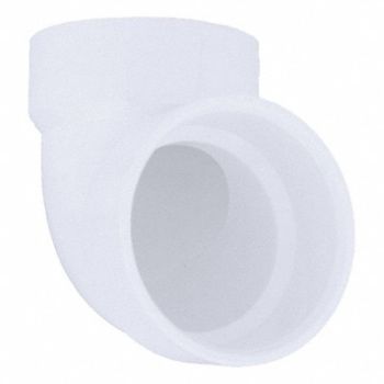 GRAINGER APPROVED 90 Vent Elbow Schedule 40 2 in White, 1WKT5
