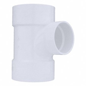 GRAINGER APPROVED Sanitary Reducing Tee PVC 6 x 6 x 4 in, 1WKV3