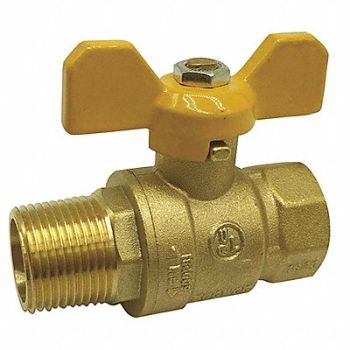 GRAINGER APPROVED Ball Valve T-Handle Brass 1, 1WMH7