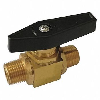 GRAINGER APPROVED Brass Ball Valve Inline MNPT 3/8, 1WMT5