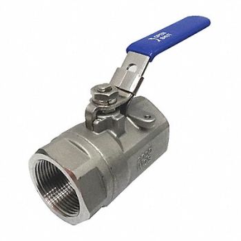 GRAINGER APPROVED SS Ball Valve FNPT 2 in, 1WMZ8