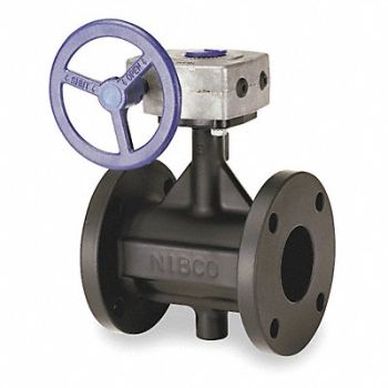 NIBCO Butterfly Valve Flanged 6In Cast Iron, 1WPK8