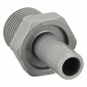 JOHN GUEST Adapter 3/8 Tube OD Gray PK10, 1WRV9