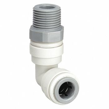 JOHN GUEST 90 Swivel Elbow 5/16 In Tube Gray PK10, 1WRZ3