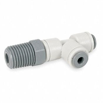 JOHN GUEST Swivel Run Tee Tube OD 3/8 in PK10, 1WTR7