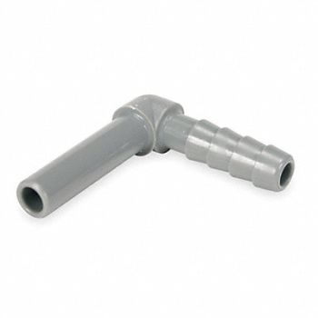JOHN GUEST 90 Elbow 1/4 In Tube OD Acetal Gry PK10, 2JFY3