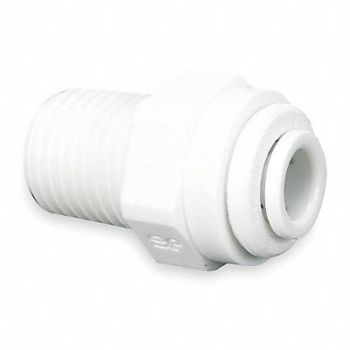 JOHN GUEST Adapter 3/8 in Tube OD Wh PK10, 1WTG5