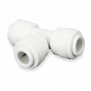 JOHN GUEST Adapter 3/8 in Tube OD White PK10, 1WTG7