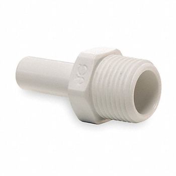 JOHN GUEST Adapter Tube OD 3/8 in Poly PK10, 1WTN5