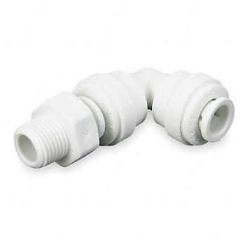 JOHN GUEST 90 Swivel Elbow 1/2in Tube OD Gray PK10, 1WRZ7