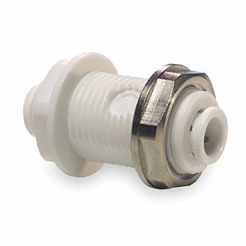 JOHN GUEST Bulkhead Adapter Tube 1/2 Poly PK10, 1WTT1