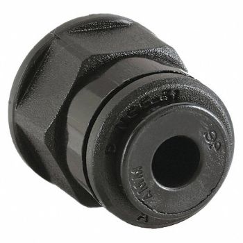 JOHN GUEST Adapter 3/16 Tube OD Black PK10, 1WTV3