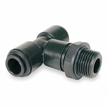 JOHN GUEST Branch Tee 15/32 Tube OD Blk PK10, 1WUH9