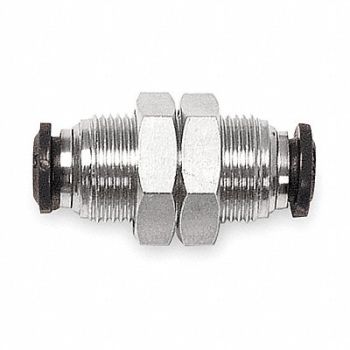 AIGNEP USA Bulkhead Union 8mm Tube Sz Brass PK5, 1WUT8
