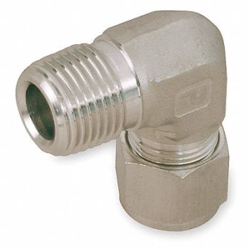 PARKER Elbow 90 Carbon Stl A-LOKxM 1/4Inx3/8In, 1WVT2