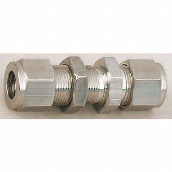 PARKER Bulkhead Union Carbon Steel Comp 3/8In, 1WVX3