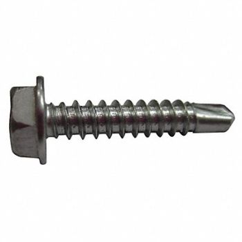 GRAINGER APPROVED Drill Screw Hex 1/4 SS410 3/4 L PK50, 1WY18