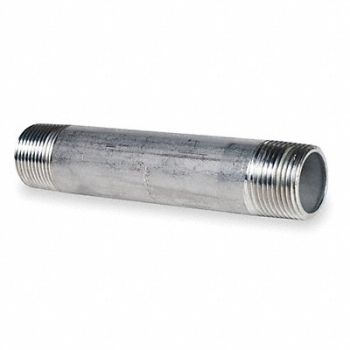 GRAINGER APPROVED Nipple 2 In Thrd at Both Ends 6 In 304, 1XBE5