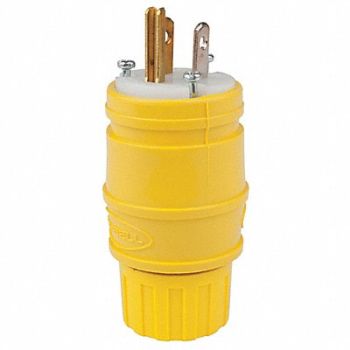 HUBBELL Watertight Plug 5-15P 15A 125V, 1X976