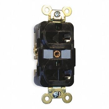 HUBBELL Receptacle Duplex 20A 6-20R 250V Brown, 1X990