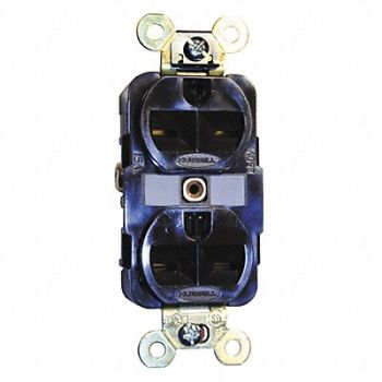 HUBBELL Receptacle Duplex 15A 6-15R 250V Brown, 1X994