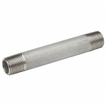 GRAINGER APPROVED Nipple 1/8 In Thrd Both Ends 12 In 316, 4WKA9