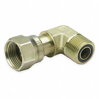 PARKER Swvl Nut Elbow Zinc Stl ORFS 1/2In, 1XDA2