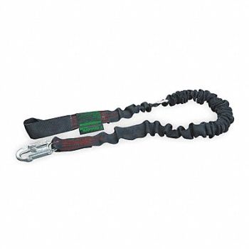 HONEYWELL MILLER Shock-Absorbing Lanyard Black, 19Z925