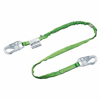 HONEYWELL MILLER Shock-Absorbing Lanyard Green, 1XER7