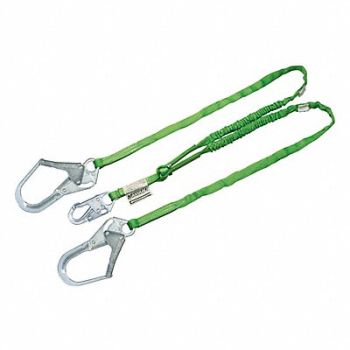 HONEYWELL MILLER Shock-Absorbing Lanyard Green, 1XET1