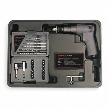 INGERSOLL RAND Drill Air-Powered Pistol Grip 1/4 in, 1XFG8