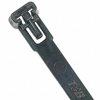 POWER FIRST Cable Tie Releasable 11.9 in Black PK500, 36J204