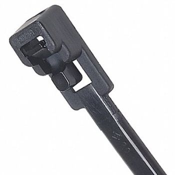 POWER FIRST Cable Tie Releasable 8 in Black PK500, 36J199
