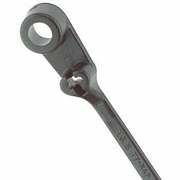 TY-RAP Cable Tie Mountable 4 in Black PK1000, 1XFT8