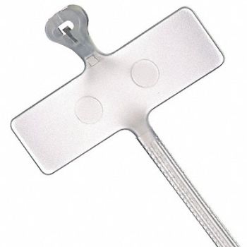 TY-RAP Cable Tie w Tag 3.6 in Natural PK500, 1XFV9