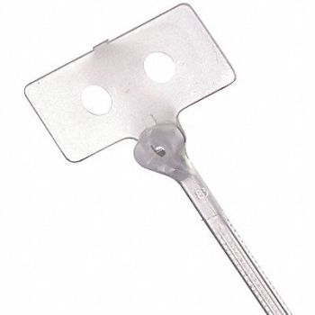 TY-RAP Cable Tie w ID Tag 4 in Natural PK500, 1XFW1